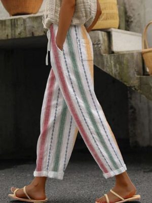 756d8f83-fac9-4708-a241-5c79d9cfba43.jpg 2026 New Women's Clothing Regular Drawstring Flap Pocket Pants Casual Pants Multi-Color Digital Printing Women's Pants