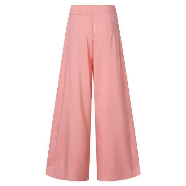 In-Stock Foreign Trade 2026 Ebay Aliexpress Wish Spring Ol Women's Solid Color High-Waisted Wide-Leg Pants Thin Casual Pants