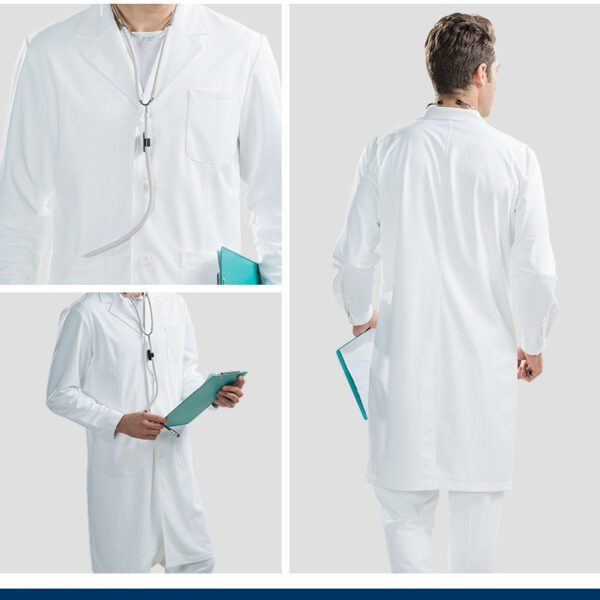 7913ce23-2da1-4335-9aea-4709a3d536a8.jpg Long-sleeved Anti-static White Lab Coat For Doctors