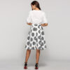 7936e654-e72b-407a-9722-1292ba4f95c0.jpg Large Polka Dot Round Slim Fit Mid-Length Skirt With Large Hem