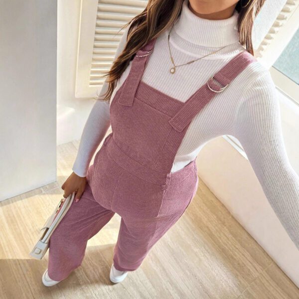 7bb68beb-fea1-418a-9596-4cd7e3cce2e5.jpg Elastic-waist Relaxed-fit Corduroy Overalls