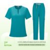 7c1b656a-92f8-424c-a444-5d84ac7bf72e.jpg V-neck Two-piece Medical Work Uniform