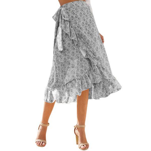 7cc5965d-a130-499a-bba6-e782415f7e7c.jpg Woman Skirts High Waist Fashion Long Black Knotted Tied Wrap Floral Ruffle Chiffon A-Line Split Skirt Spring Summer Clothes