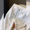 Floral Embroidered Straight-leg Denim Jeans For Women