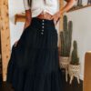 7e00807b-f411-4464-932b-895f5281f26b.jpg Bohemian A- Line Layered Cake Denim Skirt