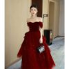 7e3a2a29-bde1-4d70-bcbd-fb794c0e2b21.jpg Black Evening Dress Light Luxury Minority French Style Pettiskirt