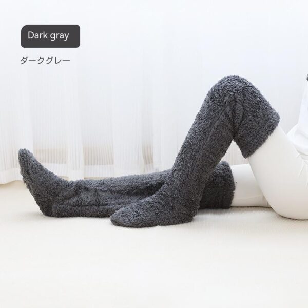 7eb9de9e-434f-478f-aff4-369dfda8c5d9_trans.jpeg Over Knee High Fuzzy Long Socks Winter Warm Cold Leg Knee Joint Cold-proof Stockings Home Floor Sleeping Socks