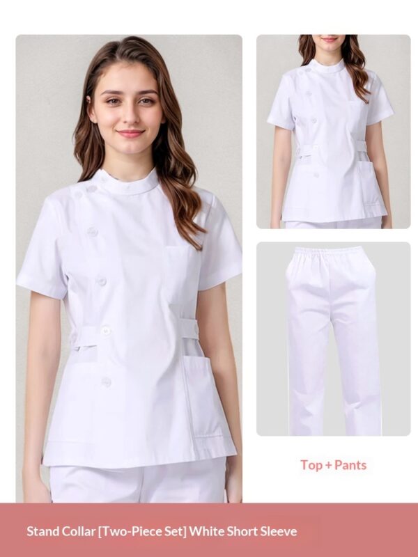 7ed5b36c-ec89-4dce-9910-cbb73959383f_trans.jpeg White Coat With A Western-style Collar For Medical Staff Winter Uniform Set