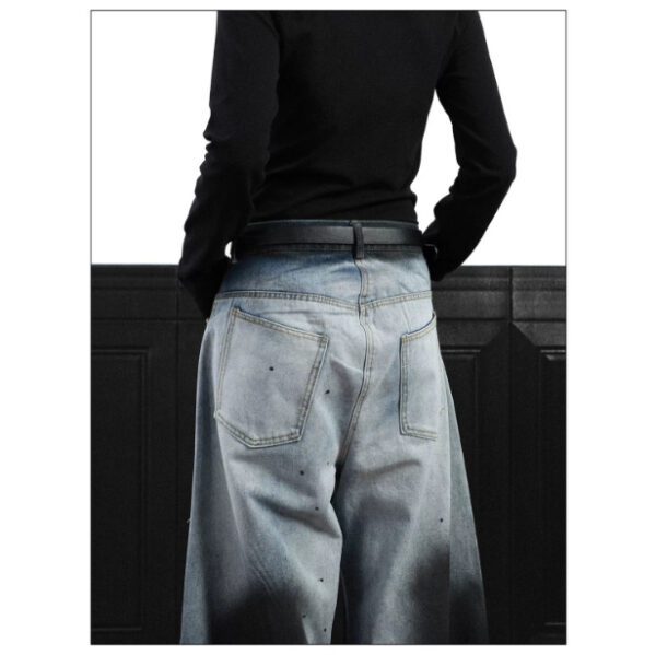 7efeed80-ba23-411c-8fba-ee58b2adcf13.jpg American-style Vintage Washed Ombre Tie-dye Bootcut Jeans