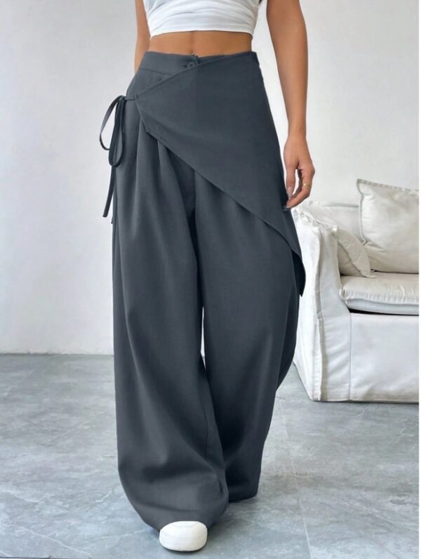 Irregular Suit Pants For Women 2025 Southeast Asia Cross-Border New Design Loose Slimming High-End Wide-Leg Pants For Women