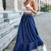 Ladies Fashion Casual Denim Skirt Women