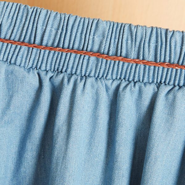 82b4edc2-2085-4784-9408-acb44b830aa7.jpg Fashion Women's Blue Denim Stitching Solid Color Skirt