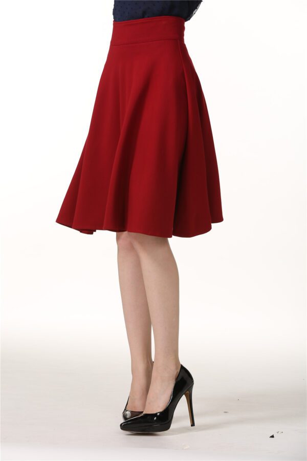 8793533a-5a87-4e9f-ab9a-9aeb3e8727f1.jpg New All-match Umbrella High Waist Mid-length Skirt
