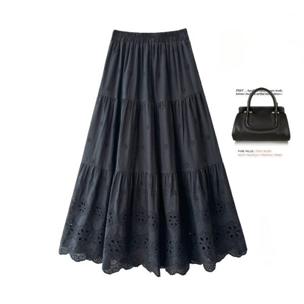 879a7c52-c0dc-4708-bf19-cb8df4da40fd_fine.jpeg White Mid-length Skirt For Women