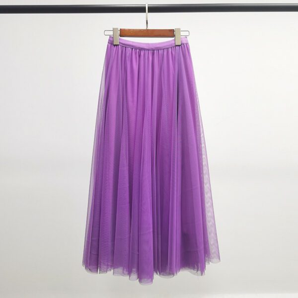 Pleated Skirt Tulle Skirt All-match Princess Style Sweet