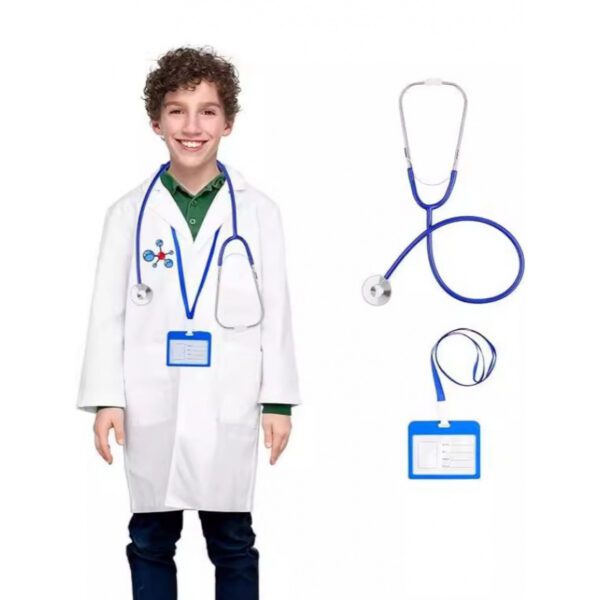 Childrens Doctor Costume White Lab Coat Role-playing Set