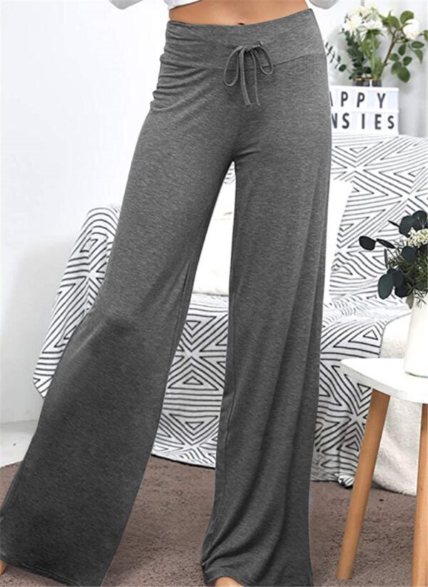 8a6933cb-943a-4f4b-a33f-c1f53c851fb9.jpg Wide Leg High Waist Elastic Band Casual Pants