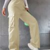 2026 Cross-Border Beltless High-Waisted Wide-Leg Pants Straight Loose Elegant Work Pants Casual Women's Clothing