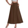 Loose-fit Flared Midi Skirt For Women