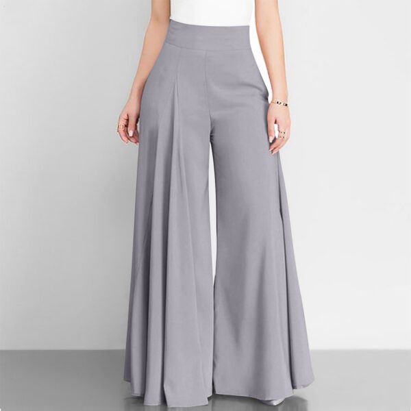 In-Stock Foreign Trade 2026 Ebay Aliexpress Wish Spring Ol Women's Solid Color High-Waisted Wide-Leg Pants Thin Casual Pants