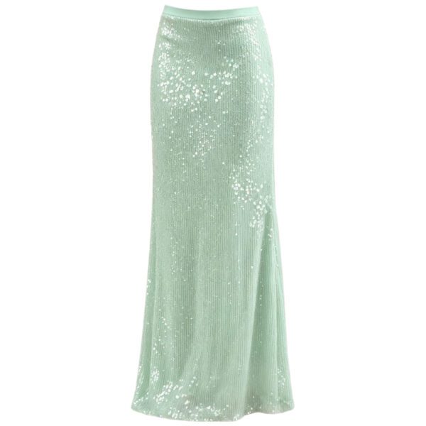 Womens Sequined Figure-flattering Fishtail Sheath Skirt