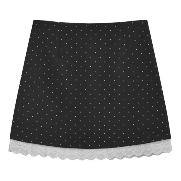 8e810287-2a27-48e5-9525-04d0f0d9ec92.jpg Sweet-style Lace-panelled Skirt Womens Short Skirt