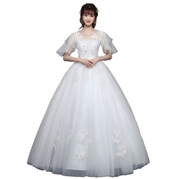8f27230a-0631-47d4-a746-c67d708a6fb5.jpg Large Size Wedding Dress Fat Bride Married Master Wedding Dress Was Thin And Simple Studio Covering Arms