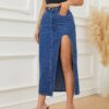 909ef436-3ec2-4d1d-82ca-b48d62c196f4.jpg Women's Fashion Irregular Hollow-out Stitching Denim Long Skirts