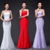 919465778517.jpg Long dress fuchsia and white lace trailing sexy bride wedding dress