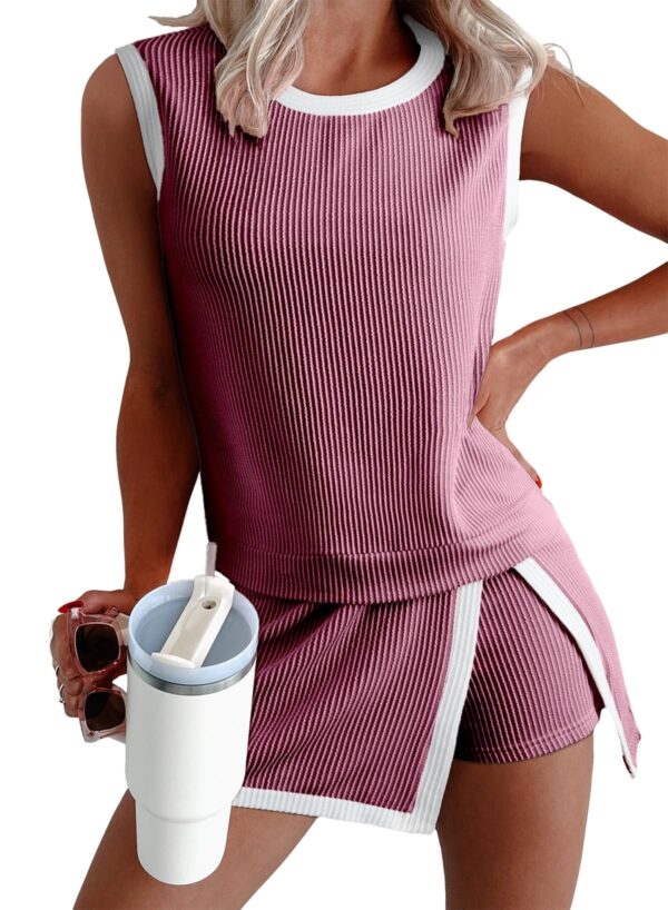 2026 European And American Cross-Border Women's Clothing, New Summer Fashion Casual Set, Striped Short-Sleeve T-Shirt And Three-Quarter Pants Two-Piece Set