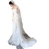 937b5a87-657d-4c61-924c-11288bd0d5c8.jpg Satin Lace Wedding Veil Tube Top Fishtail Wedding Dress