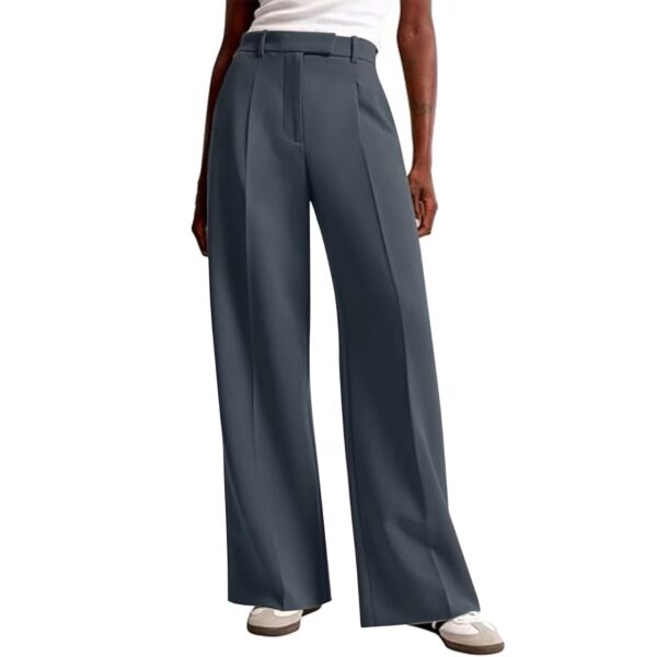 Amazon High Waist Drape Solid Color Wide Leg Pants Foreign Trade Europe And The United States Loose Casual Straight Tube Women's Business Suit Pants Women