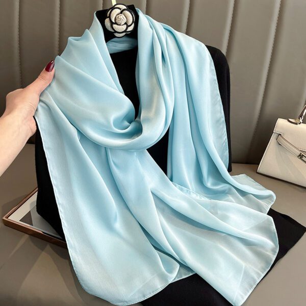 95afbb2d-f20c-42da-881e-505554624df1.jpg Korean-style Springautumn New Solid-color Summer Sun-protection Beach Scarf Womens Silk Scarf