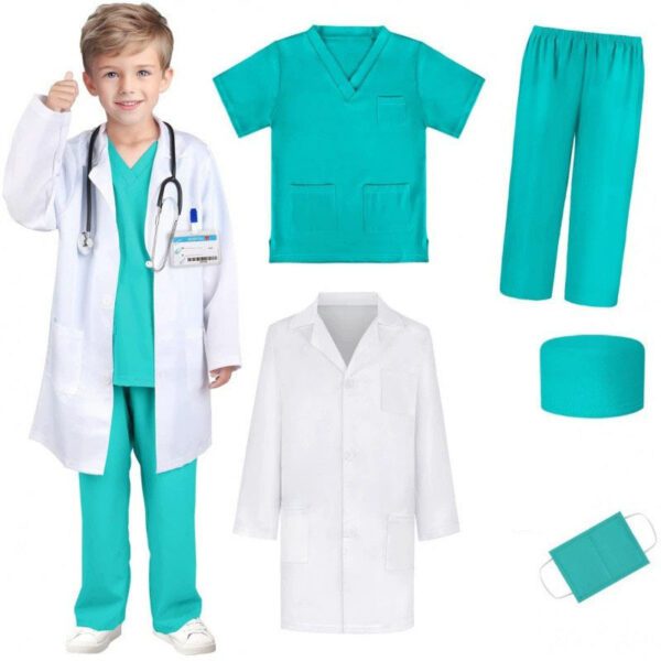 Childrens Doctor Costume White Lab Coat Role-playing Set