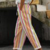 2026  New Women's Clothing Regular Drawstring Flap Pocket Pants Casual Pants Multi-Color Digital Printing Women's Pants