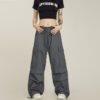 Retro Multi Pocket Khaki Cargo Pants For Men And Women