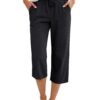 Wish Spring And Autumn European And American Women's Fashion Solid Color Cotton Linen Loose Drawstring Wide-Leg Casual Pants For Women
