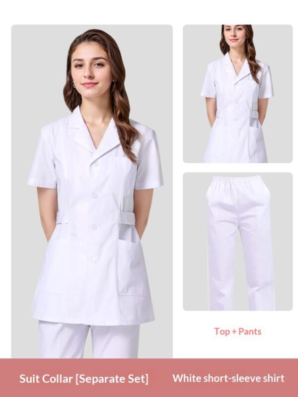98293498-4808-4b8f-875b-47280736eb3c_trans.jpeg White Coat With A Western-style Collar For Medical Staff Winter Uniform Set