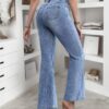 Women's Autumn Winter New Arrival Stretchy Slim-Fit Denim Flared Pants