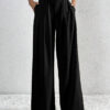 Summer New Solid Color Pleated Casual Wide-leg Pants Loose Casual Women's Commuting Versatile Style Comfortable TrousersS