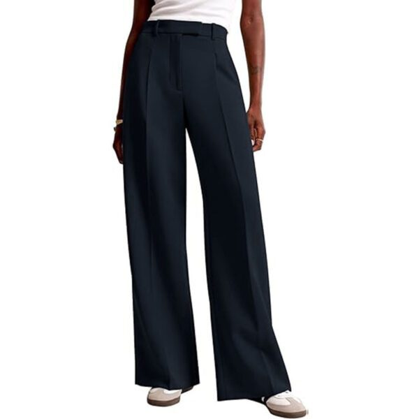 Amazon High Waist Drape Solid Color Wide Leg Pants Foreign Trade Europe And The United States Loose Casual Straight Tube Women's Business Suit Pants Women