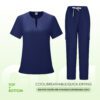 9b5235d2-444d-4cd5-8b3f-47f6e2ea1e1d.jpg V-neck Two-piece Medical Work Uniform