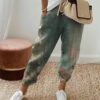 Women's Fashion Cotton Linen Solid Color Casual Pants