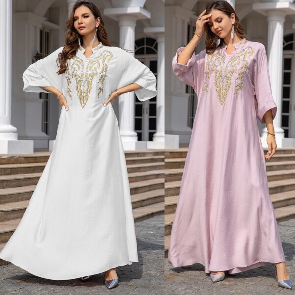 9d80d671-5302-42de-abb0-aaeded007061.jpg Muslim Women Embroidered Robe Dress