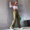 2026 Cross-Border Beltless High-Waisted Wide-Leg Pants Straight Loose Elegant Work Pants Casual Women's Clothing