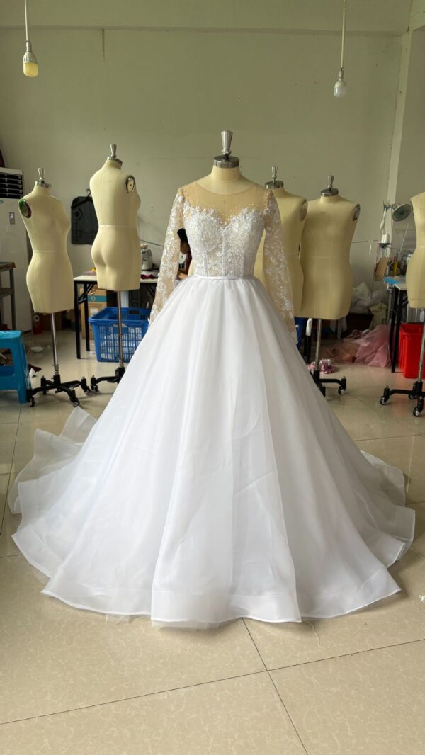 9f1447de-e349-4da7-a25e-55bc489948cb.jpg Embroidered Long Sleeve Off-the-shoulder Wedding Dress