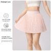 A Pleated Skirt Paired With A Pair Of Pleated Yoga Shorts