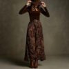 9f467940-cea8-4d38-8274-1ef6b534afe3.jpg Elegant Flared Vintage-print Long Dress For Women