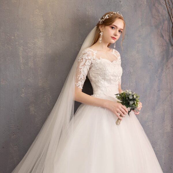 a0ca4e19-9d27-4368-816e-25ce0364e809.jpg Slim Mid-sleeve Plus Size Photo Studio Wedding Dress