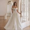 a208656e-1e2e-48d9-ba0f-2db8dd48f19e.jpg European And American Off-the-shoulder Satin Wedding Dress With Lace For Weddings